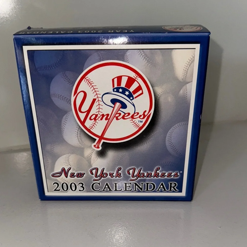 New York Yankees 2003 Box Calendar w/ Facts & Trivia MLB Official New Unopened